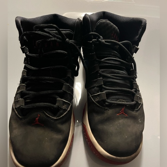 NIKE Boy’s Basketball Shoes, Black Black Black Gym Red 023 6 youth AQ9214-023 - Picture 3 of 7